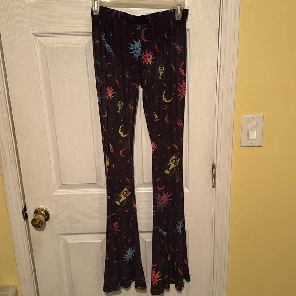 CURRENT MOOD x DOLLS KILL~ sheer flare pants / bell bottom pants